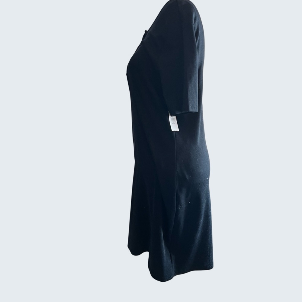 Gap NWT large petite black cotton Henley dress - Picture 4 of 12